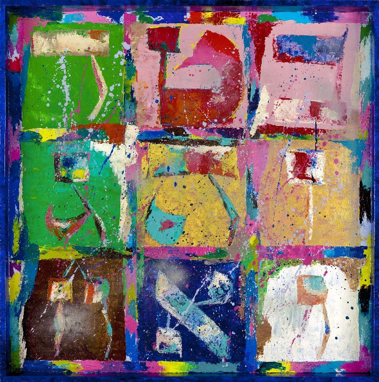 MAGIC SQUARE BLUE - GICLEE ON CANVAS