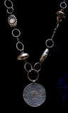 72 Names & Archangels Silver Amulet Vintage Ornamented Chain