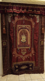 Judaica Embroidery - House Good Luck "Joseph" Protection Kabbalistic Amulet, Burgundy 2.65m x 2.15m
