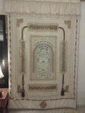 Judaica Embroidery - House Good Luck "Joseph" Protection Kabbalistic Amulet - White 2.60m x 2.05m