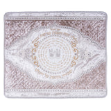 Kabbalah Challah Cover "Shabbat Protection" with Birkat Cohanim Embroidery and 72 names 60cm x 52cm Color: Silver