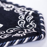 Judaica Embroidery - Home Protection - Ana BeKo'aḥ Wall Tapestry on Black Velvet W/Swarovski Stones 79cm x 19cm
