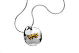 72 Names - Electroforming Silver Pendant, 24k Gold Plated Letters - Pei Hei Lamed פ.ה.ל